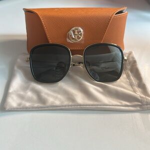 Tory Burch Black and Gold Sunglasses